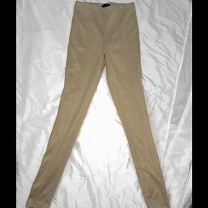 high waisted tan jeggings. ( size Xs)